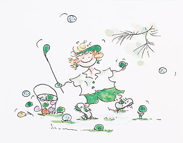 GREEN LADY GOLFER BOXED NOTES